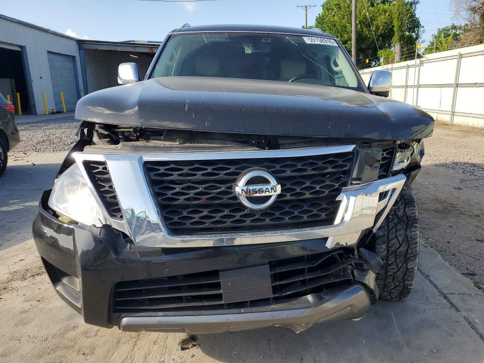 2019 Nissan Armada VIN JN8AY2NF6K9352606 COPART salvage auction — FRONT END, Tx - Salvage Vehicle Title, sold $625 on 2026-07-28 (photo 5)