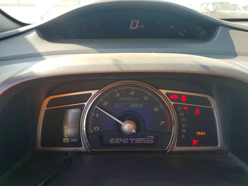 2009 Honda Civic hybrid VIN JHMFA362X9S001982 COPART salvage auction — SIDE, CA - SALVAGE CERTIFICATE, sold $325 on 2026-07-30 (photo 9)