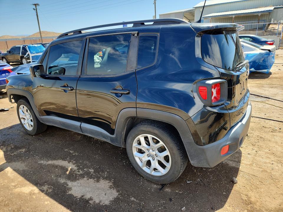 2018 Jeep Renegade VIN ZACCJABB9JPH59823 COPART salvage auction — FRONT END, Nm - Cert Of Title-Salvage, sold $550 on 2026-08-10 (photo 2)
