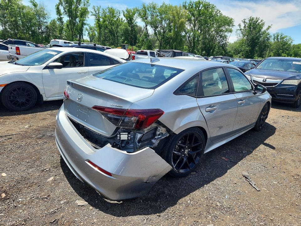 2025 Honda Civic VIN 2HGFE2F52SH511851 COPART salvage auction — REAR END, Ct - Cert Of Title-Salvage, sold $10,100 on 2026-07-31 (photo 3)