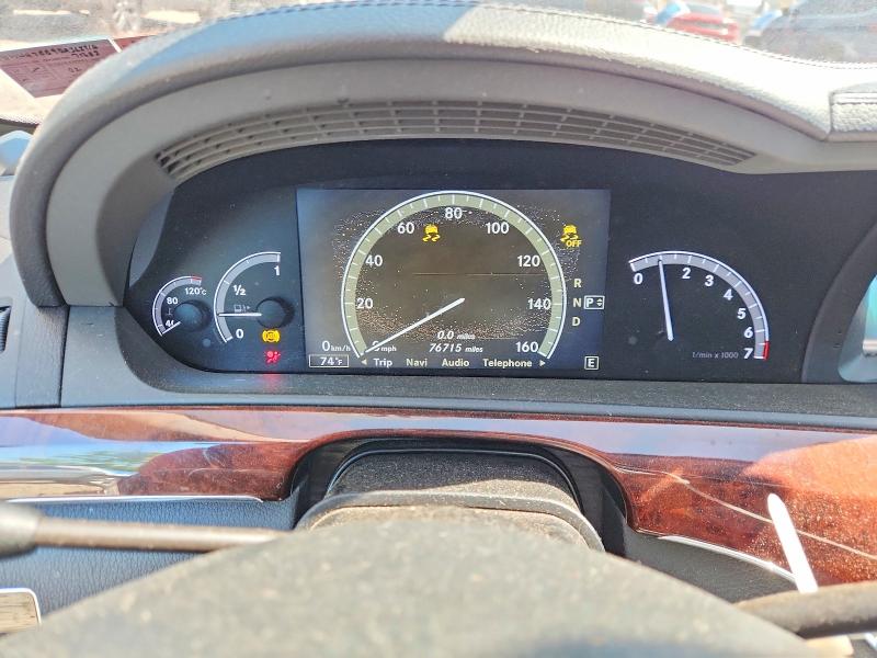 2011 Mercedes-benz S-klasse VIN WDDNG7BB9BA368916 COPART salvage auction — FRONT END, Pa - Certificate Of Salvage, sold $1,050 on 2026-08-17 (photo 9)