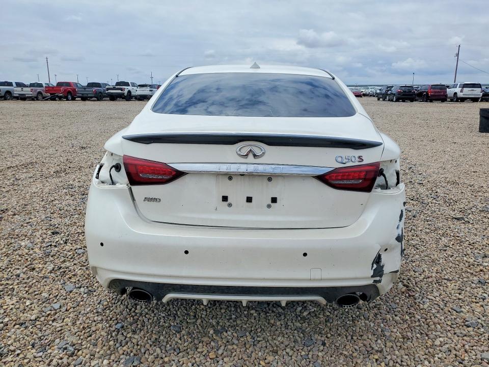 2019 Infiniti Q50 VIN JN1FV7ARXKM800515 COPART salvage auction — REAR END, Tx - Salvage Vehicle Title, sold $8,800 on 2026-07-14 (photo 6)