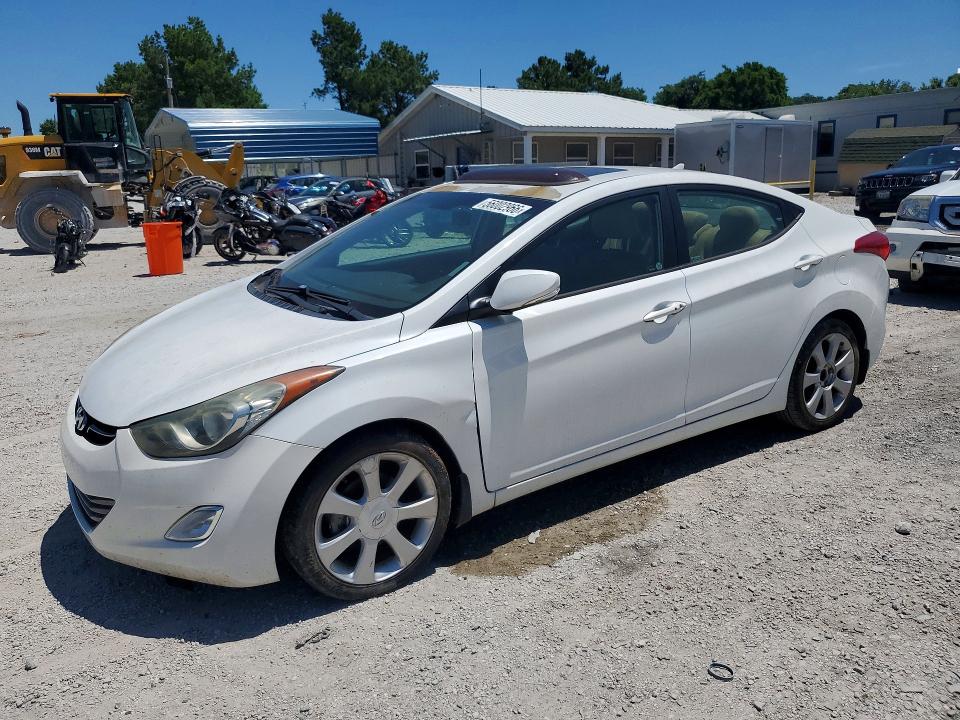 2013 Hyundai Elantra VIN 5NPDH4AE5DH341169 COPART salvage auction — HAIL, Ar - Cert Of Title-Salvage, sold $2,450 on 2026-07-27 (photo 1)