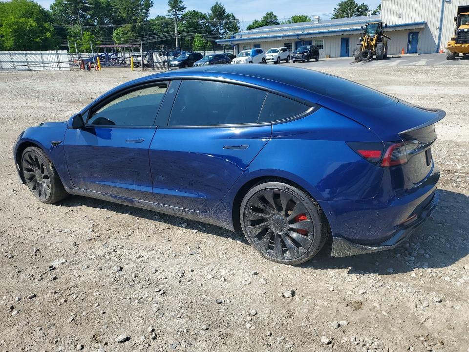 2022 Tesla Model 3 VIN 5YJ3E1EC3NF198329 COPART salvage auction — REAR END, Ma - Cert Of Title-Salvage, sold $10,100 on 2026-07-27 (photo 2)
