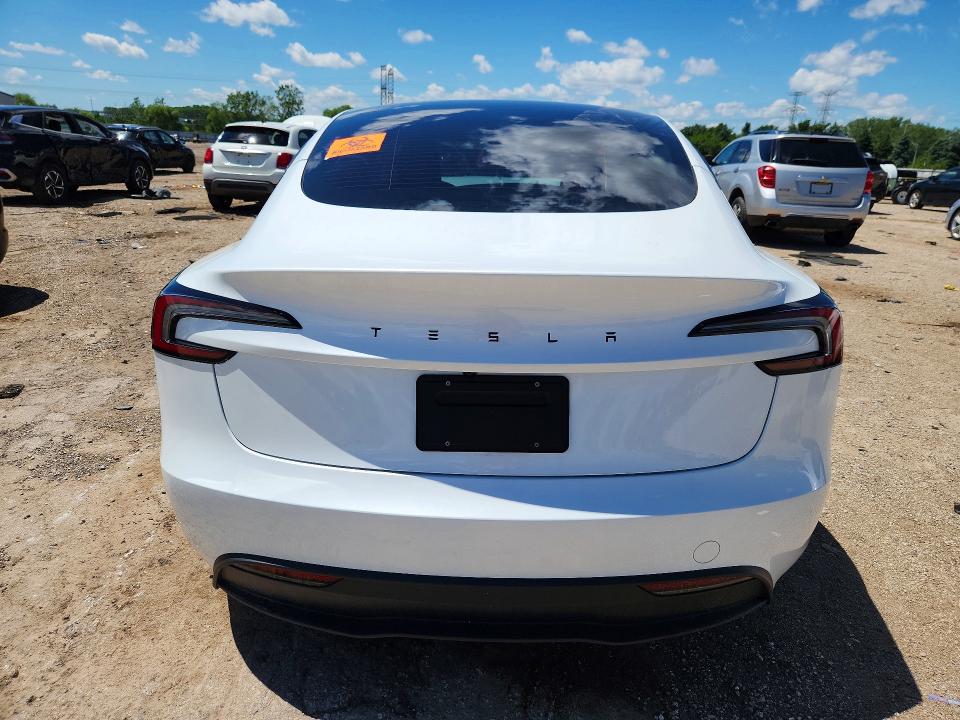 2026 Tesla Model 3 VIN 5YJ3E1EA0TF124314 COPART salvage auction — FRONT END, Salvage Title, sold $11,100 on 2026-09-08 (photo 6)