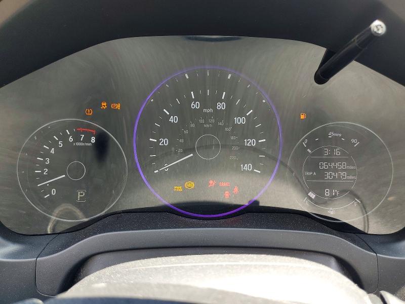 2016 Honda Hr-v VIN 3CZRU5H32GM716326 COPART salvage auction — FRONT END, Ny - Certificate Of Title, sold $3,550 on 2026-07-02 (photo 9)