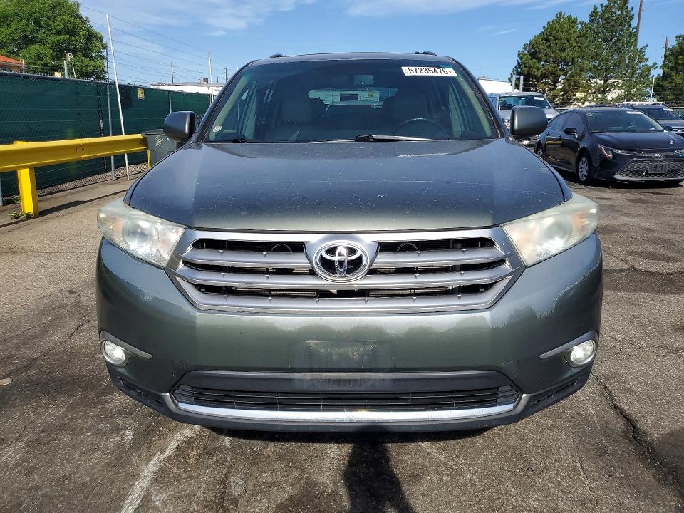 2012 Toyota Highlander VIN 5TDBK3EH1CS167780 COPART salvage auction — HAIL, Co - Certificate Of Title, sold $3,000 on 2026-07-09 (photo 5)