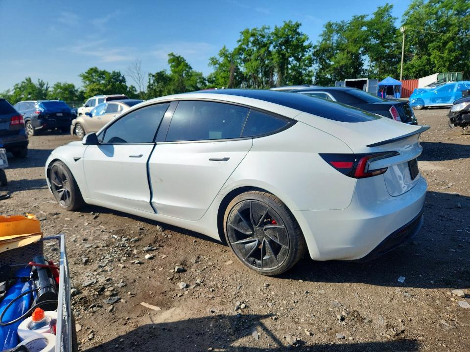 2025 Tesla Model 3 VIN 5YJ3E1ET1SF961069 COPART salvage auction — FRONT END, Md - Cert Of Salvage < 75% Damage, sold $15,700 on 2026-07-21 (photo 2)