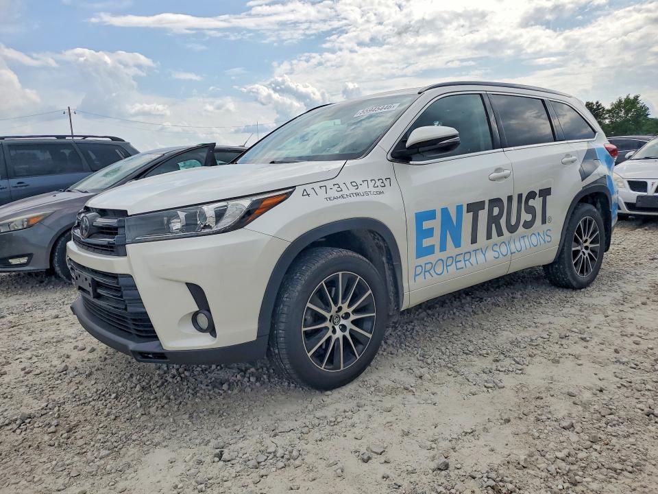 2017 Toyota Highlander VIN 5TDJZRFH3HS478983 COPART salvage auction — HAIL, Mo - Salvage Certificate Of Title, sold $13,400 on 2026-07-27 (photo 1)