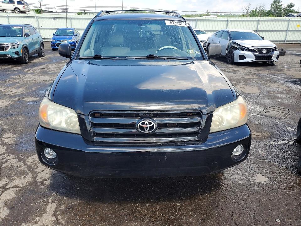 2005 Toyota Highlander VIN JTEEP21A150068301 COPART salvage auction — REAR END, Pa - Certificate Of Salvage, sold $925 on 2026-07-07 (photo 5)