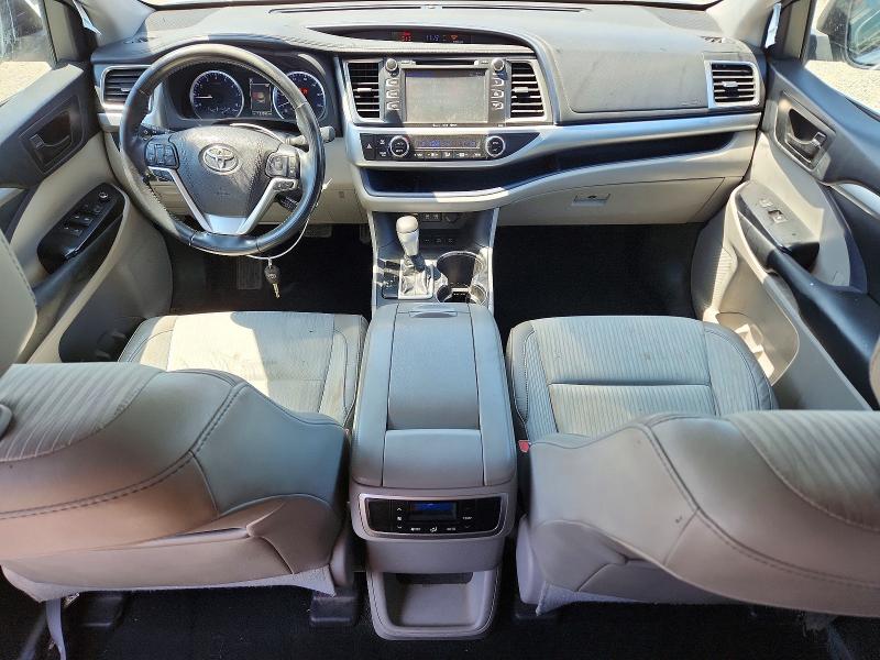 2018 Toyota Highlander VIN 5TDBZRFH1JS819503 COPART salvage auction — FRONT END, Ca - Salvage Certificate, sold $5,900 on 2026-07-14 (photo 8)
