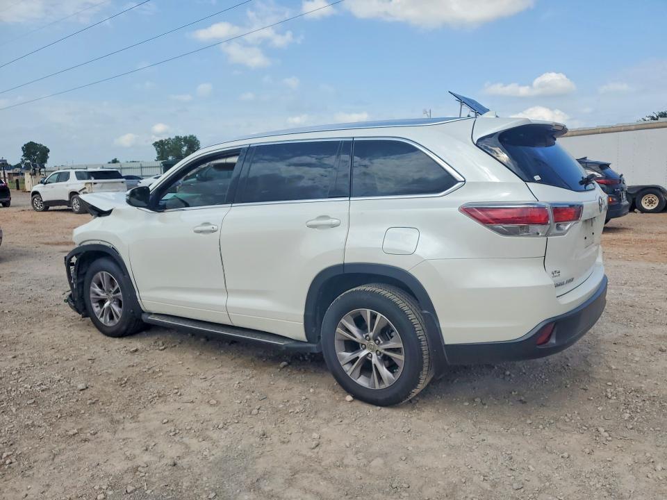 2015 Toyota Highlander VIN 5TDKKRFH9FS080585 COPART salvage auction — FRONT END, Salvage Title, sold $125 on 2026-07-21 (photo 2)