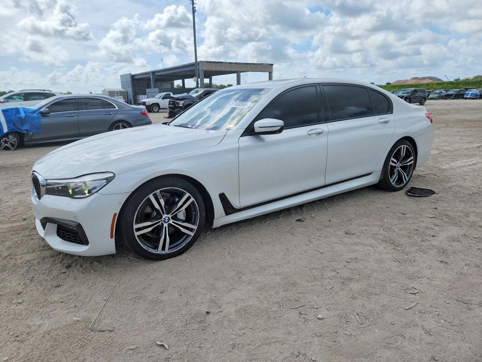 2016 BMW 7er VIN WBA7E2C58GG547860 COPART salvage auction — MINOR DENT/SCRATCHES, Fl - Certificate Of Title (P), sold $9,500 on 2026-07-10 (photo 1)