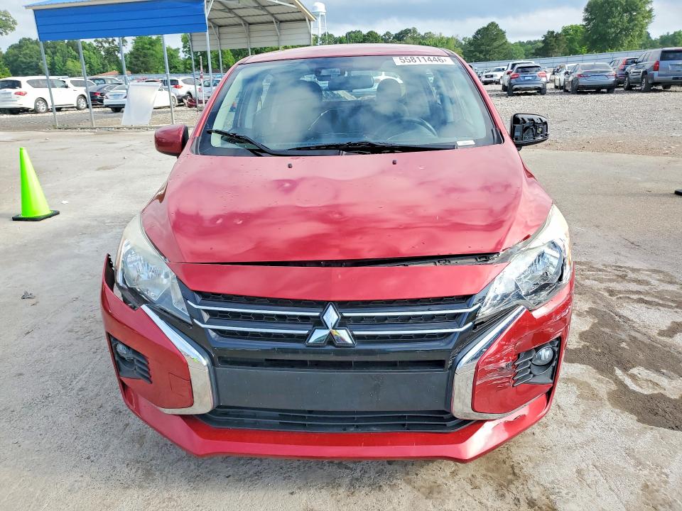 2022 Mitsubishi Mirage VIN ML32AUHJ1NH001132 COPART salvage auction — FRONT END, MS - CERT OF TITLE - HAIL SALVAGE (P), sold $325 on 2026-07-24 (photo 5)
