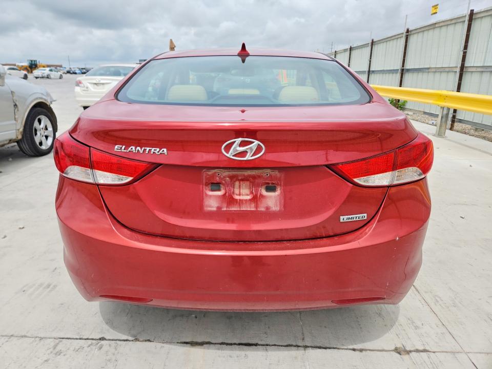 2012 Hyundai Elantra VIN KMHDH4AE9CU427729 COPART salvage auction — HAIL, Tx - Certificate Of Title, sold $175 on 2026-07-28 (photo 6)