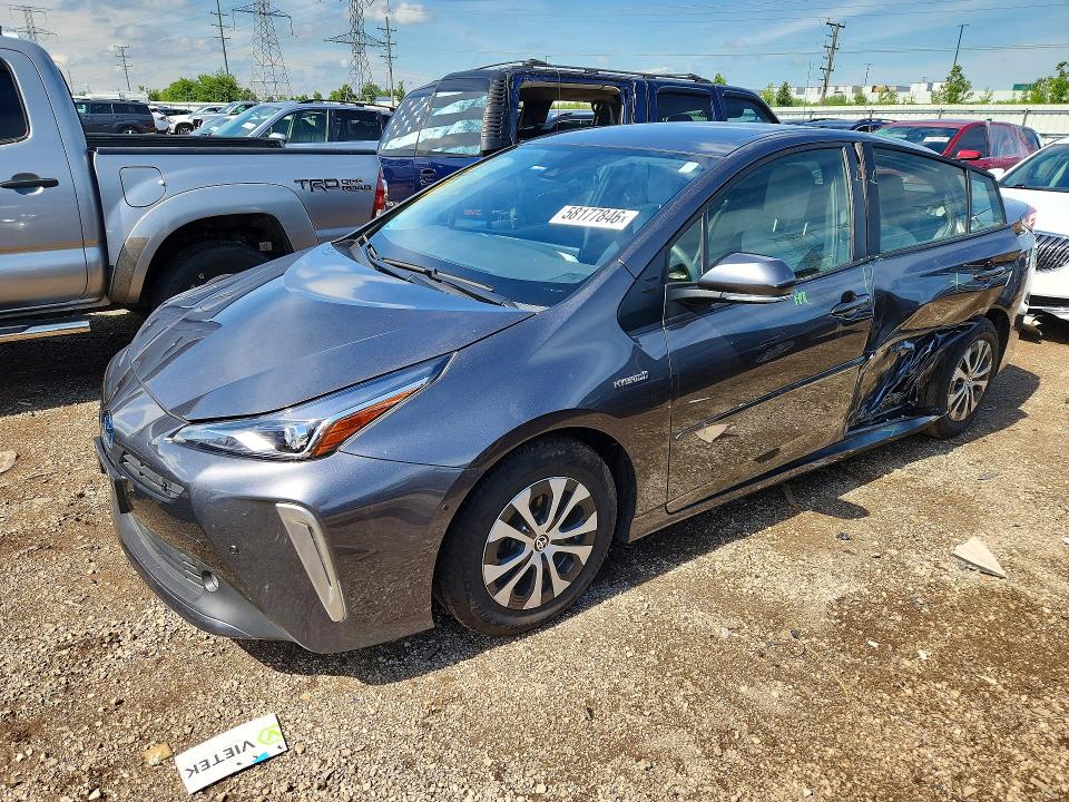 2022 Toyota Prius VIN JTDL9MFU2N3041336 COPART salvage auction — SIDE, Il - Salvage Certificate, sold $9,200 on 2026-07-23 (photo 1)