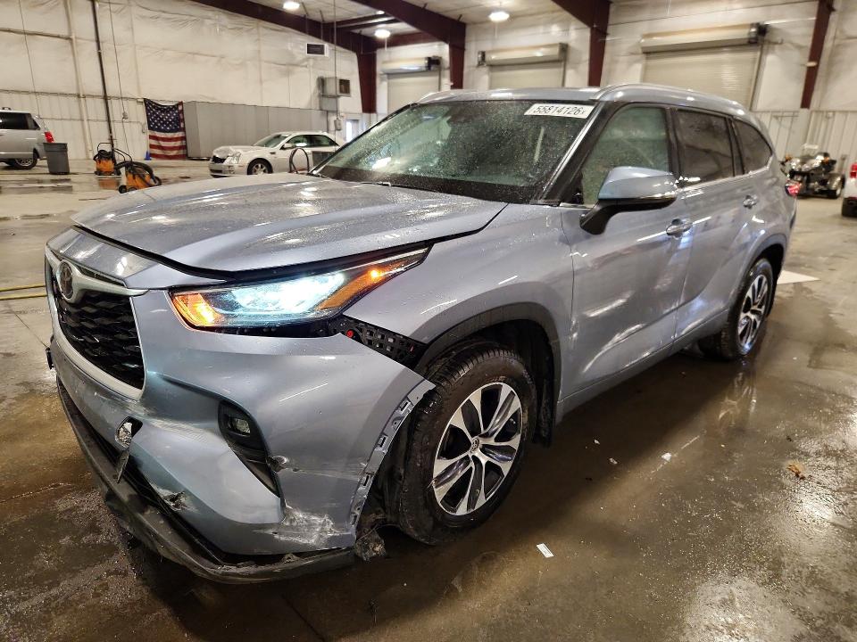 2020 Toyota Highlander VIN 5TDHZRBH4LS020608 COPART salvage auction — SIDE, Mn - Cert Of Title-Salvage, sold $2,250 on 2026-07-27 (photo 1)