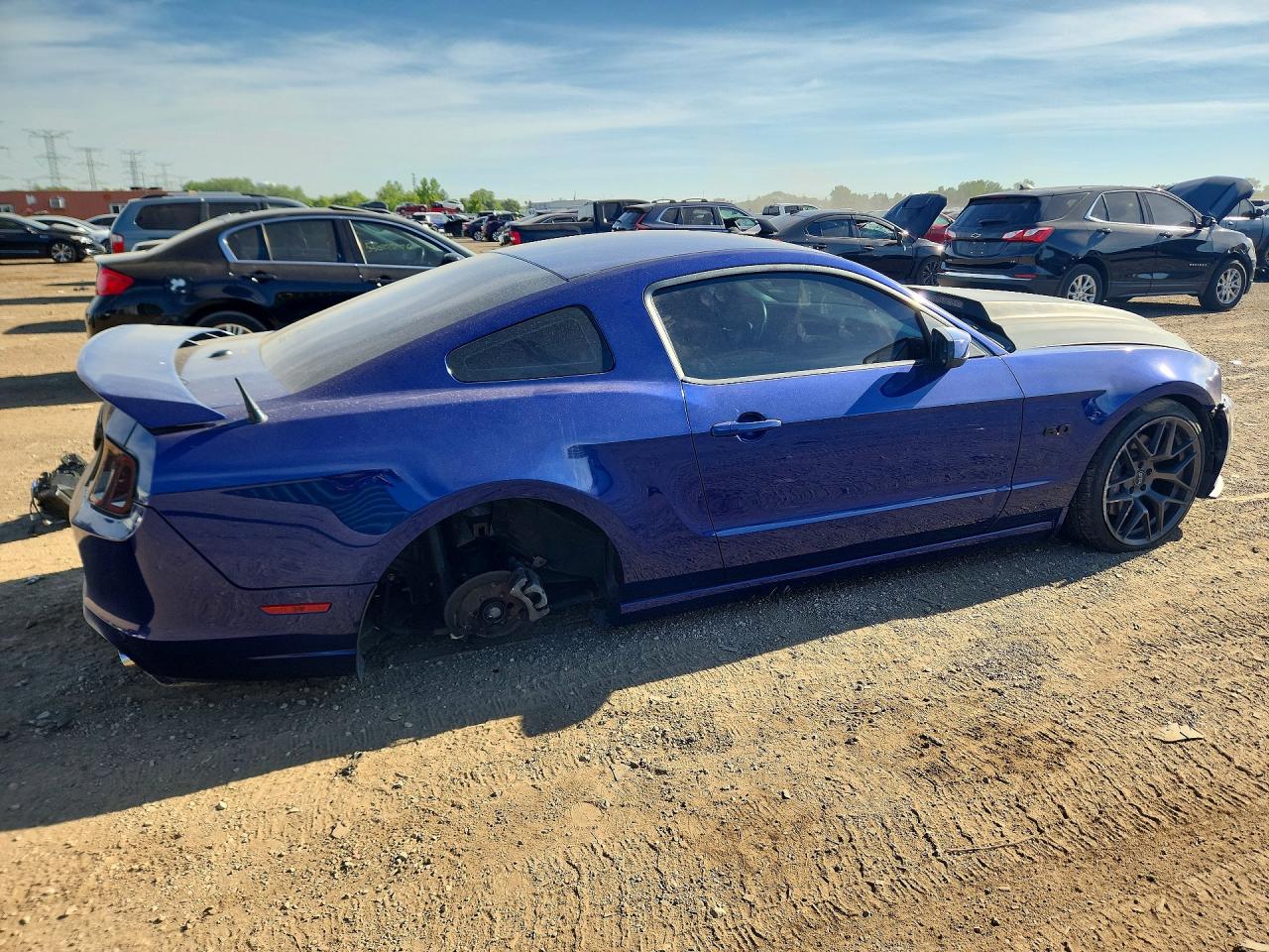 2013 Ford Mustang VIN 1ZVBP8CF4D5264735 COPART salvage auction — Rear End, IL - SALVAGE CERTIFICATE, sold $6,300 on 2026-07-09 (photo 3)