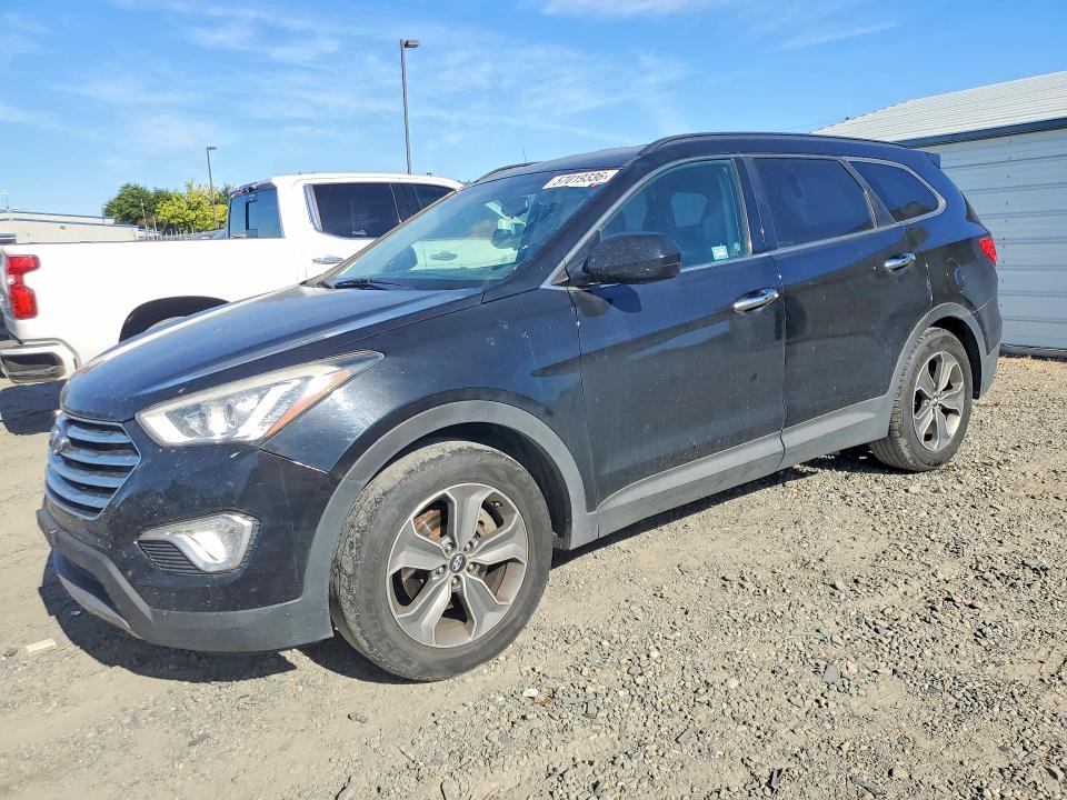 2016 Hyundai Santa fe VIN KM8SM4HF5GU143683 COPART salvage auction — REAR END, Ca - Dis/Dlr/Exp Only Clean Title (P), sold $1,500 on 2026-07-09 (photo 1)