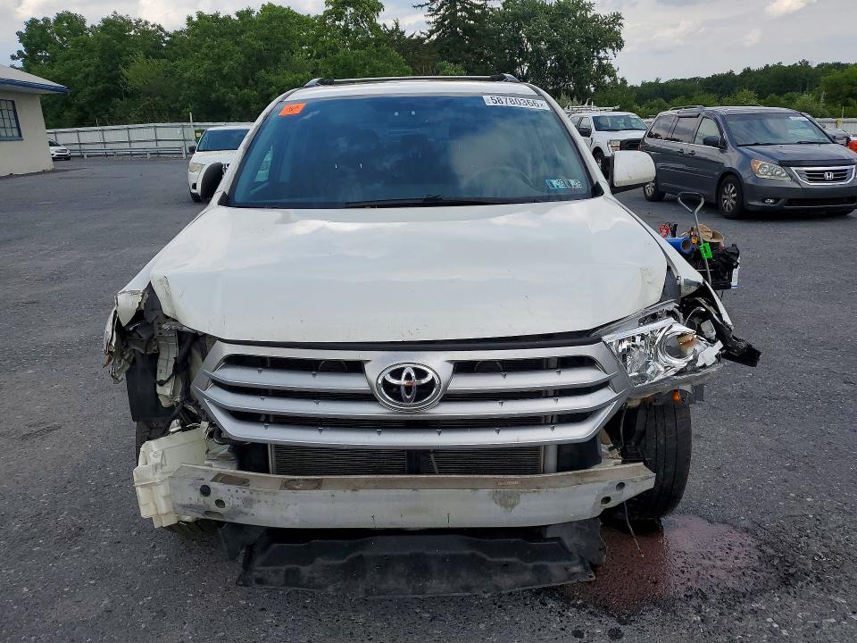 2012 Toyota Highlander VIN 5TDBK3EH7CS149235 COPART salvage auction — FRONT END, Pa - Certificate Of Salvage, sold $2,550 on 2026-07-14 (photo 5)