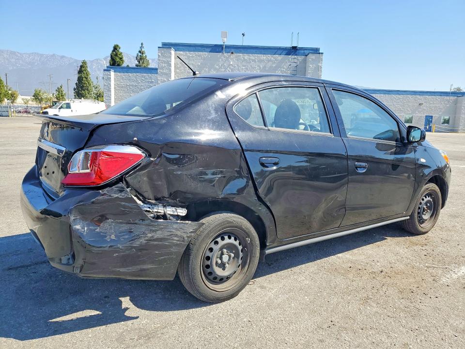 2024 Mitsubishi Mirage VIN ML32FUFJ5RHF16308 COPART salvage auction — REAR END, Ca - Salvage Certificate, sold $3,400 on 2026-07-23 (photo 3)
