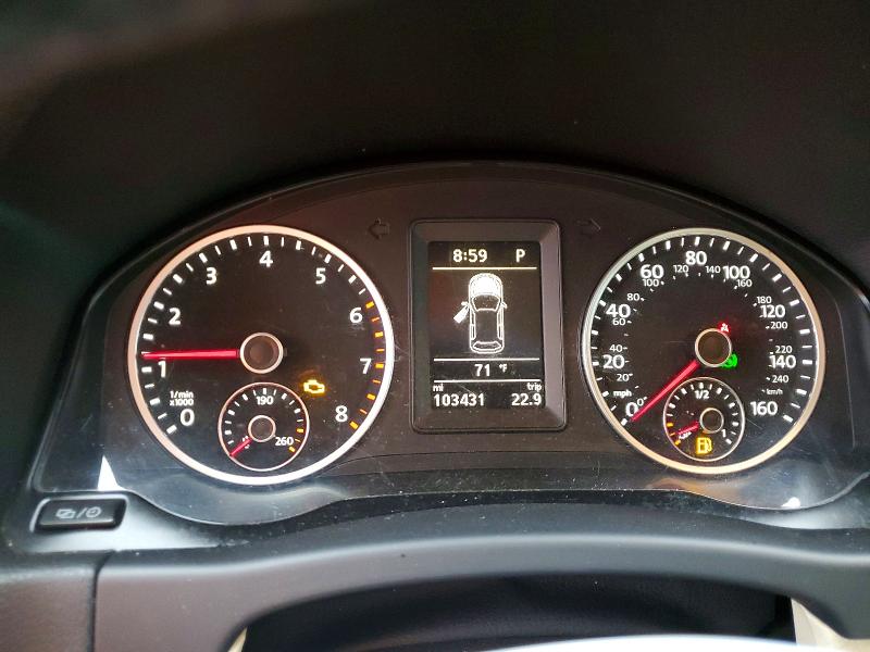 2014 Volkswagen Tiguan VIN WVGBV3AX6EW543750 COPART salvage auction — HAIL, Salvage Title, sold $1,600 on 2026-07-28 (photo 9)