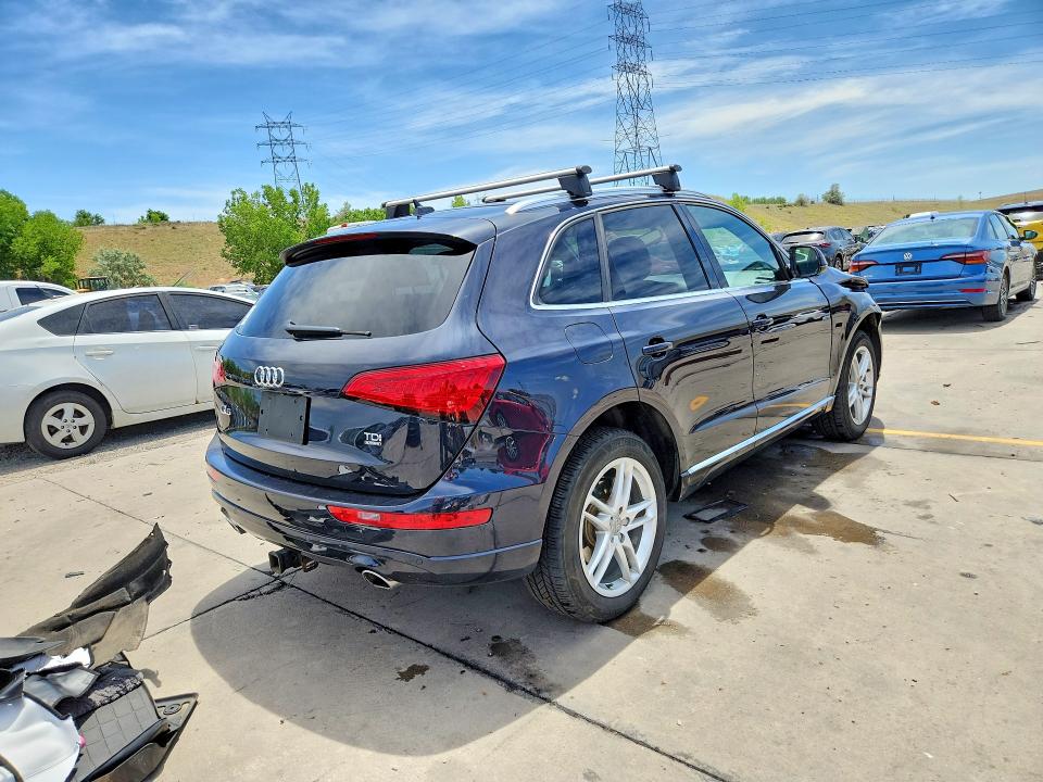 2014 Audi Q5 VIN WA1CMBFP4EA077631 COPART salvage auction — FRONT END, Co - Public - Salvage Title, sold $3,450 on 2026-08-03 (photo 3)