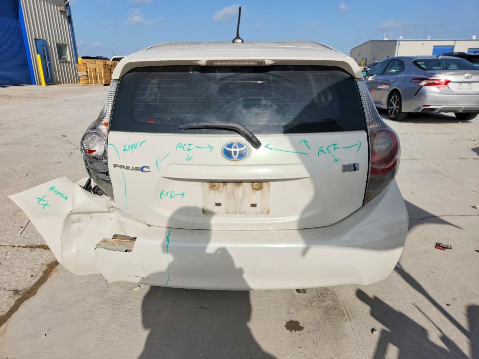 2012 Toyota Prius VIN JTDKDTB3XC1500106 COPART salvage auction — REAR END, Salvage Title, sold $175 on 2026-07-24 (photo 6)