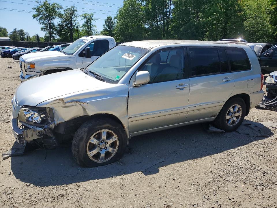 2005 Toyota Highlander VIN JTEEP21A350080899 COPART salvage auction — FRONT END, VA - CERT OF TITLE - SALVAGE, sold $1,050 on 2026-07-21 (photo 1)