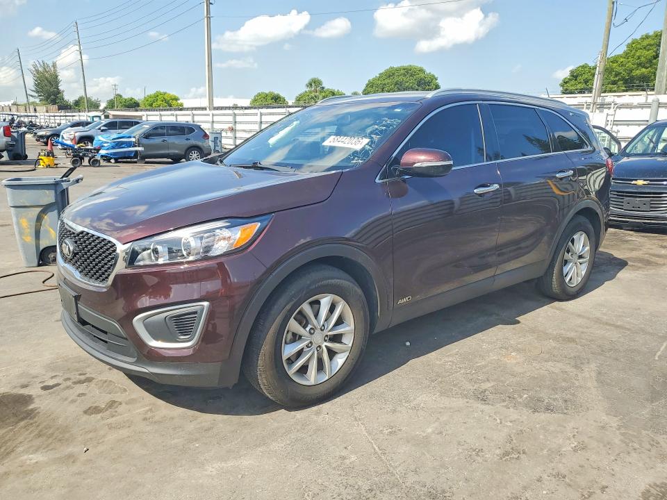 2016 Kia Sorento VIN 5XYPGDA32GG065818 COPART salvage auction — SIDE, Fl - Cert Of Title Slvg Rebuildable, sold $1,900 on 2026-07-13 (photo 1)