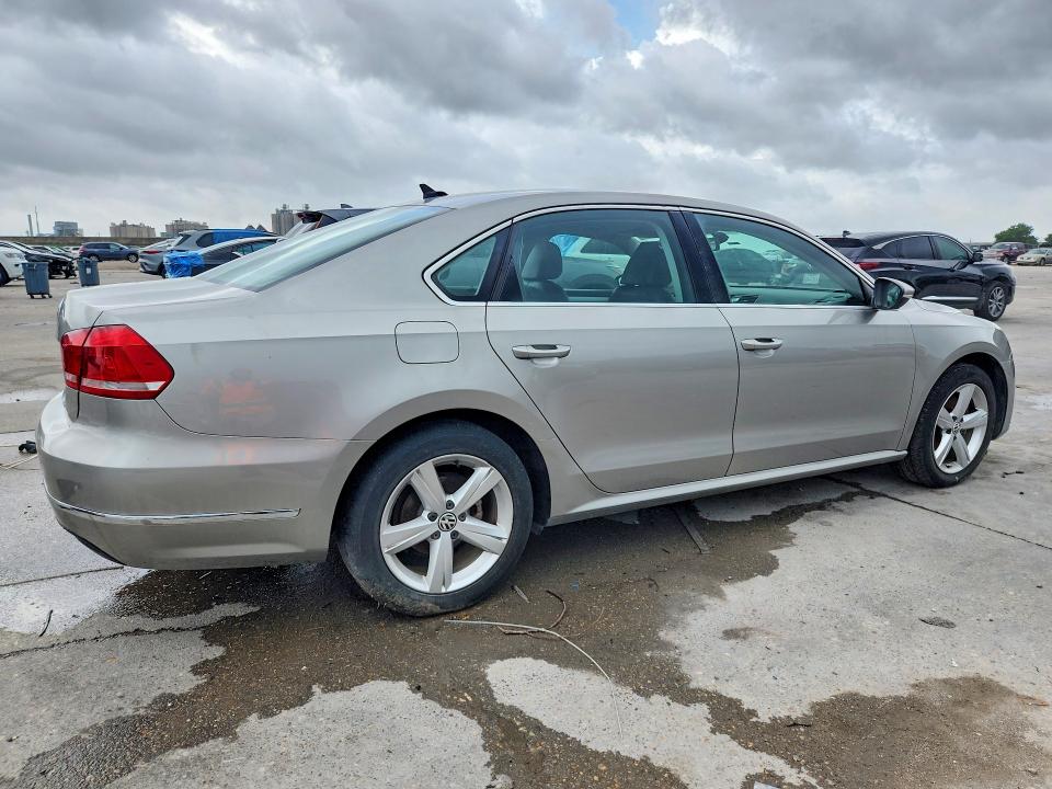 2012 Volkswagen Passat VIN 1VWBH7A37CC103497 COPART salvage auction — MECHANICAL, LA - CERTIFICATE OF TITLE, sold $1,401 on 2026-07-02 (photo 3)