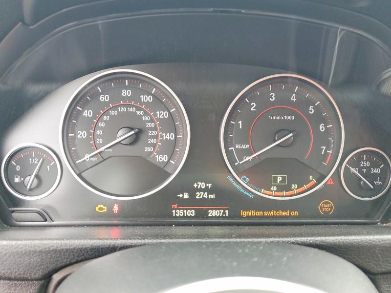 2015 BMW 3er VIN WBA3B9C58FF589711 COPART salvage auction — WATER/FLOOD, Il - Salvage Certificate, sold $1,900 on 2026-07-29 (photo 9)