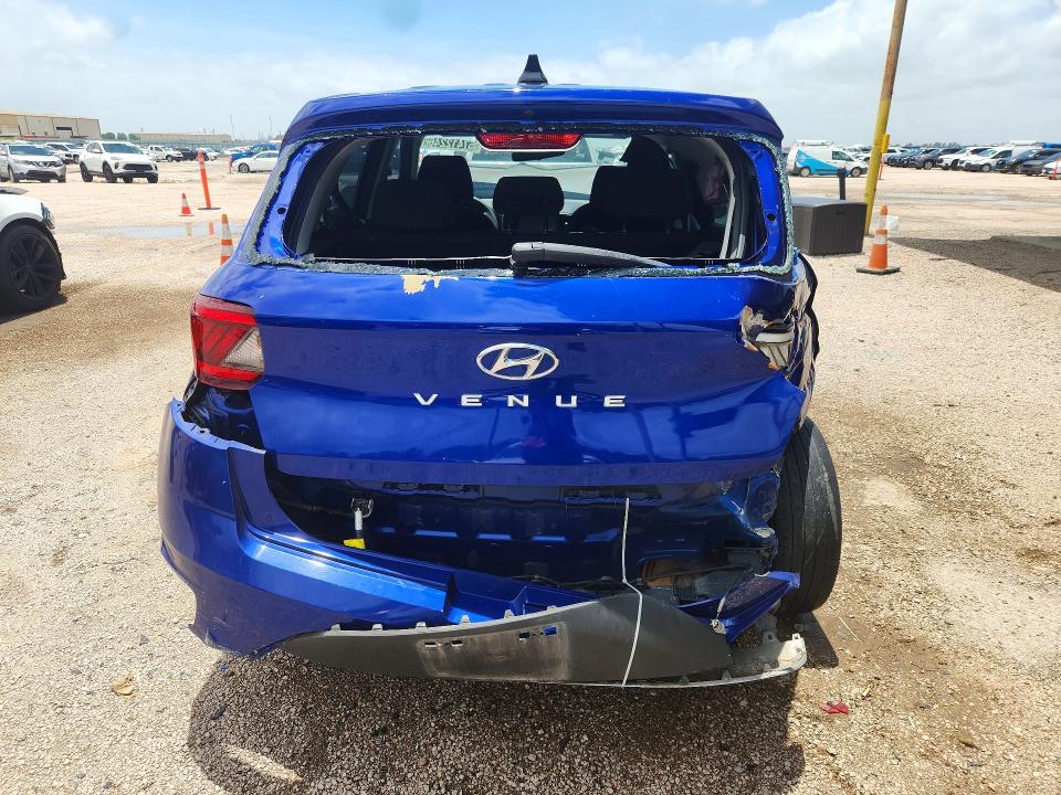 2022 Hyundai Venue VIN KMHRB8A3XNU202820 COPART salvage auction — FRONT END, Tx - Certificate Of Title, sold $90 on 2026-07-28 (photo 6)