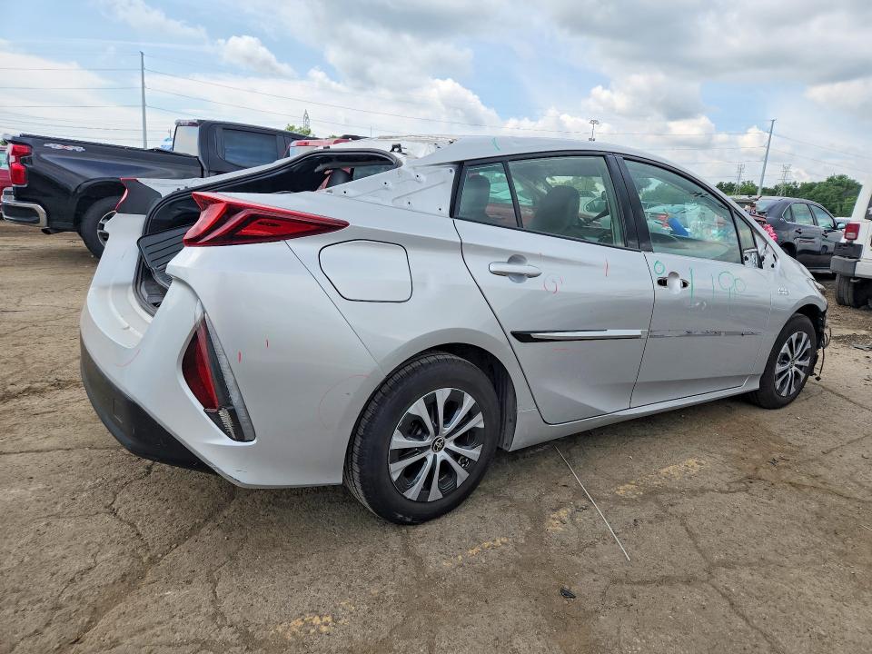 2020 Toyota Prius VIN JTDKARFP4L3143308 COPART salvage auction — FRONT END, Mi - Cert Of Title-Salvage Vehicle, sold $3,050 on 2026-07-31 (photo 3)