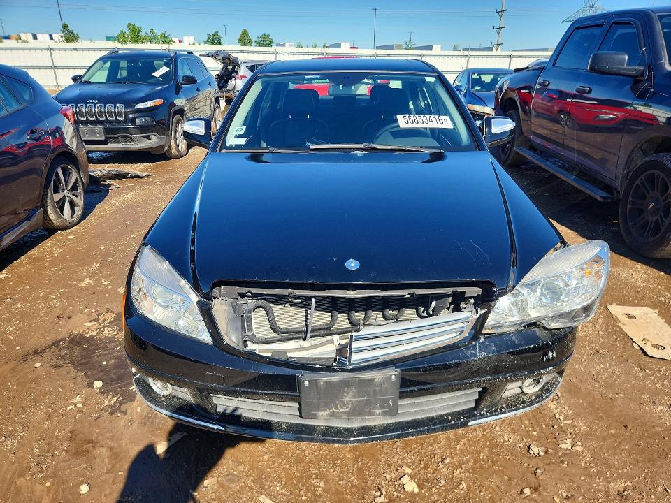 2009 Mercedes-benz C class VIN WDDGF81XX9F221404 COPART salvage auction — FRONT END, Il - Salvage Certificate, sold $850 on 2026-07-14 (photo 5)