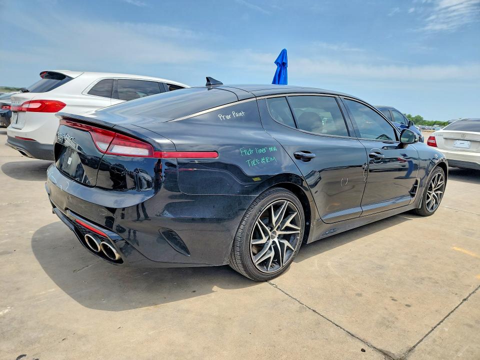 2022 Kia Stinger VIN KNAE35LDXN6118955 COPART salvage auction — SIDE, Tx - Certificate Of Title, sold $8,500 on 2026-08-13 (photo 3)