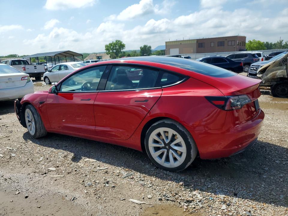 2022 Tesla VIN 5YJ3E1EA6NF143890 COPART salvage auction — FRONT END, Ks - Cert Of Title-Salvage, sold $4,950 on 2026-07-07 (photo 2)