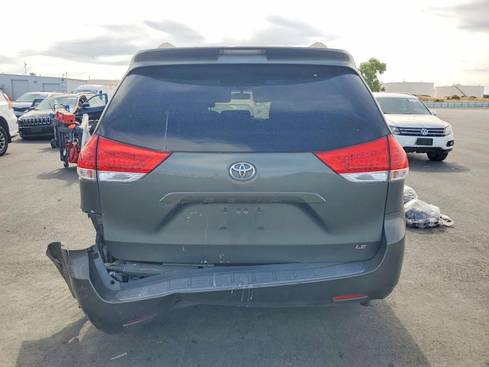 2011 Toyota Sienna VIN 5TDKK3DC1BS042556 COPART salvage auction — REAR END, CA - SALVAGE CERTIFICATE, sold $1,050 on 2026-07-15 (photo 6)