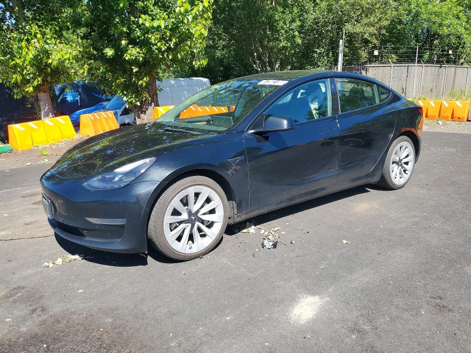 2022 Tesla Model 3 VIN 5YJ3E1EA4NF371726 COPART salvage auction — MECHANICAL, OR - SALVAGE TITLE CERTIFICATE, sold $125 on 2026-07-27 (photo 1)