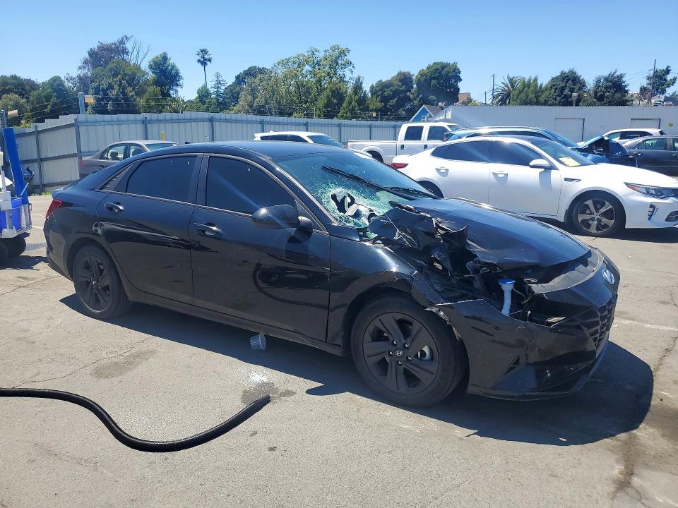 2021 Hyundai Elantra VIN KMHLM4AG6MU141492 COPART salvage auction — FRONT END, CA - SALVAGE CERTIFICATE, sold $3,150 on 2026-07-02 (photo 4)