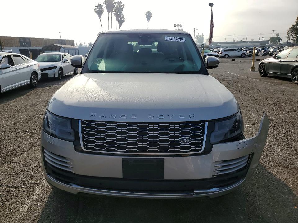 2019 Land rover RANGE ROVER VIN SALGS2SV3KA539716 COPART salvage auction — FRONT END, CA - SALVAGE CERTIFICATE, sold $13,800 on 2026-07-24 (photo 5)