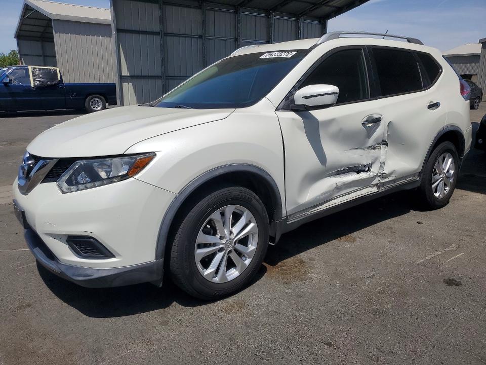 2016 Nissan Rogue VIN KNMAT2MT7GP727410 COPART salvage auction — SIDE, CA - SALVAGE CERTIFICATE, sold $3,150 on 2026-07-13 (photo 1)