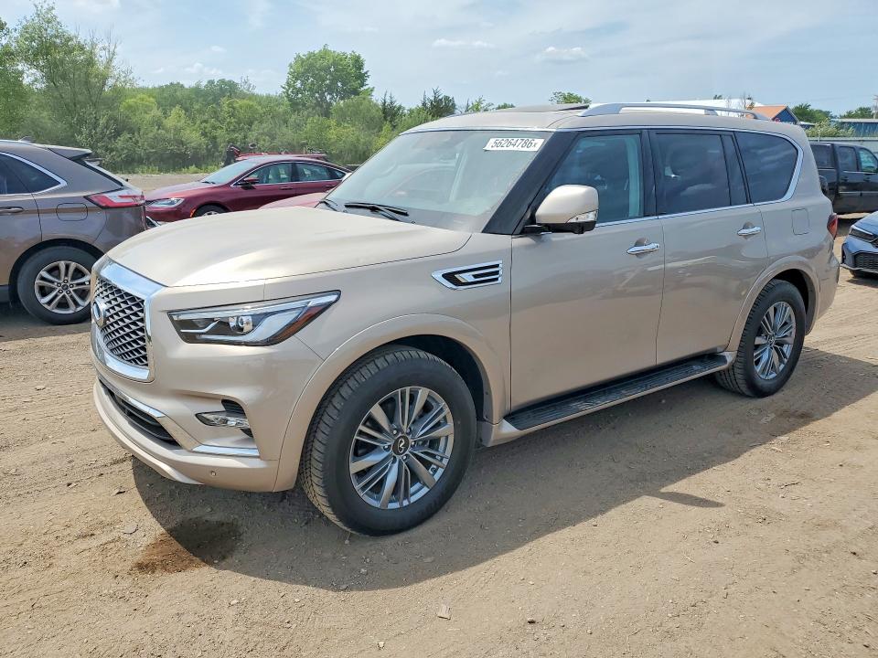 2023 Infiniti Qx80 VIN JN8AZ2AE7P9303173 COPART salvage auction — HAIL, Oh - Cert Of Title-Salvage, sold $25,250 on 2026-07-02 (photo 1)