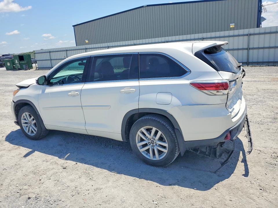 2016 Toyota Highlander VIN 5TDBKRFH7GS328270 COPART salvage auction — FRONT END, Nc - Salvage Certificate Of Title, sold $300 on 2026-07-29 (photo 2)