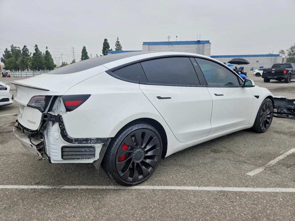 2021 Tesla Model 3 VIN 5YJ3E1EC9MF077884 COPART salvage auction — REAR END, CA - SALVAGE CERTIFICATE, sold $500 on 2026-07-21 (photo 3)