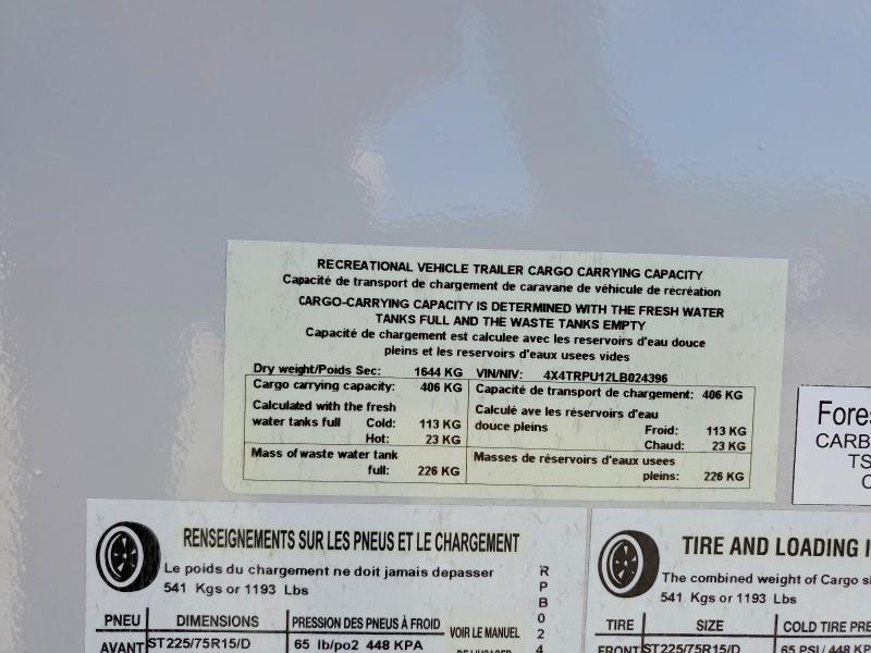 2020 Camp Trailer VIN 4X4TRPU12LB024396 COPART salvage auction — SIDE, NH - CERT OF TITLE-SALVAGE, sold $1,300 on 2026-07-28 (photo 8)