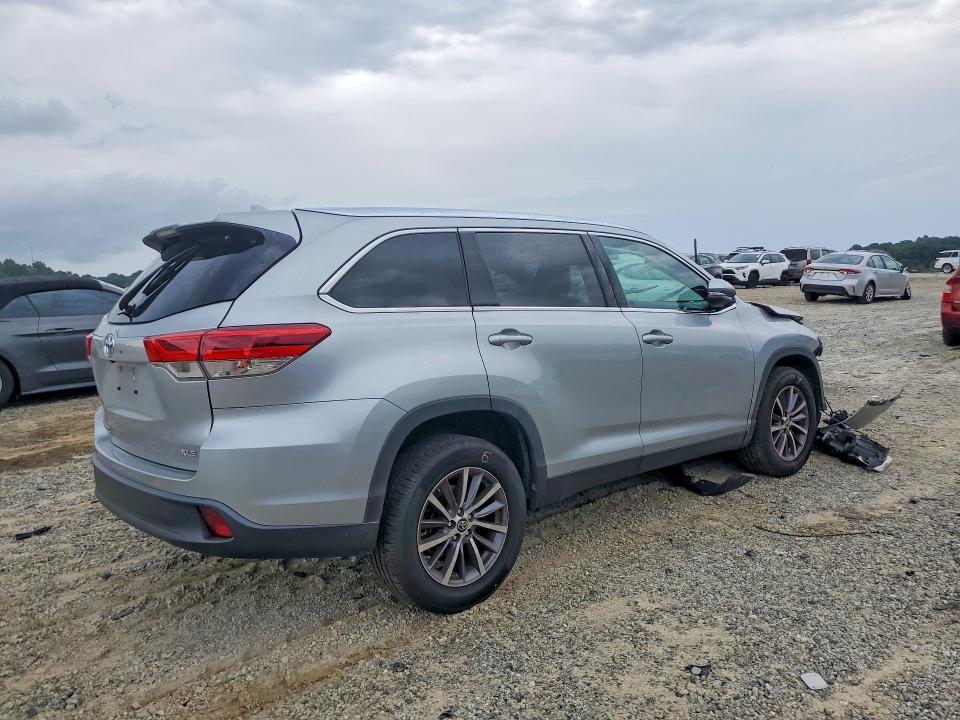 2019 Toyota Highlander VIN 5TDKZRFH5KS572326 COPART salvage auction — FRONT END, Ga - Cert Of Title-Salvage, sold $3,250 on 2026-07-29 (photo 3)