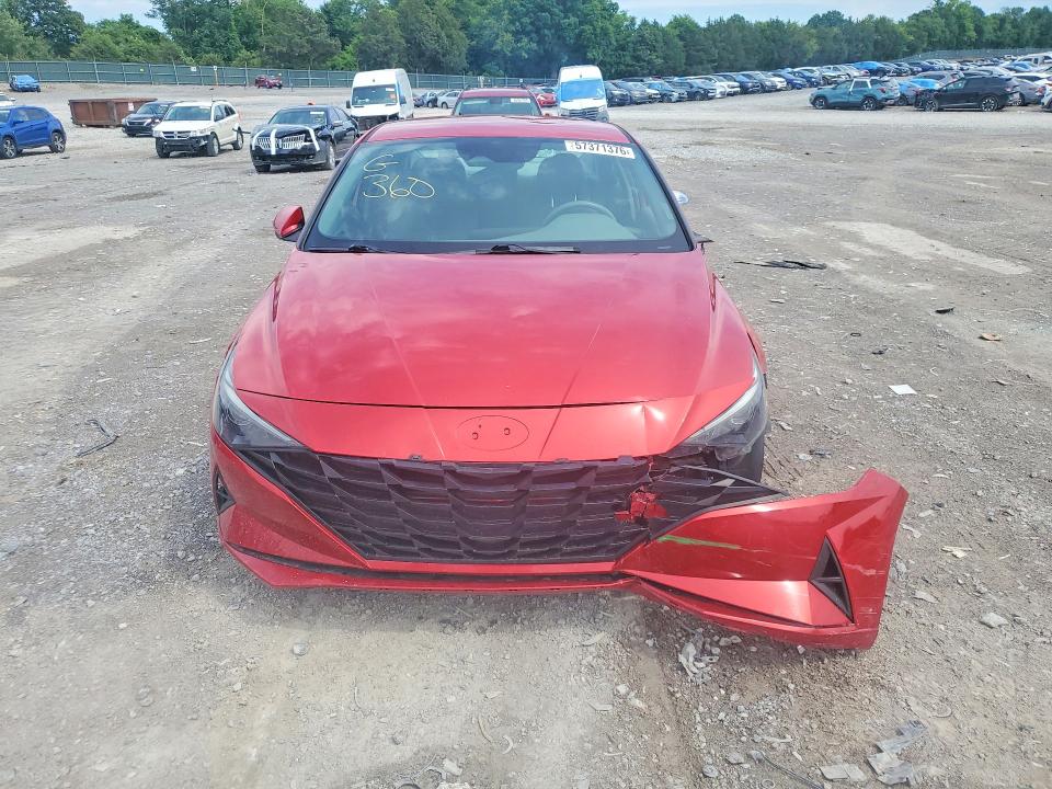 2021 Hyundai Elantra VIN 5NPLS4AG7MH052017 COPART salvage auction — FRONT END, Salvage Title, sold $425 on 2026-07-23 (photo 5)