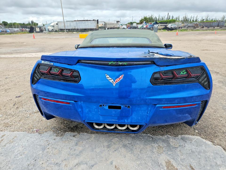 2016 Chevrolet Corvette stingray VIN 1G1YB3D79G5122707 COPART salvage auction — BURN, FL - CERT OF TITLE SLVG REBUILDABLE, sold $13,100 on 2026-07-16 (photo 6)