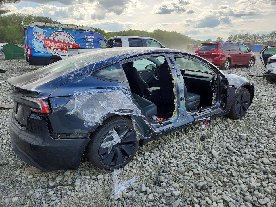 2025 Tesla Model 3 VIN 5YJ3E1EA8SF911039 COPART salvage auction — ALL OVER, Nj - Cert Of Title-Salvage, sold $9,400 on 2026-08-03 (photo 3)